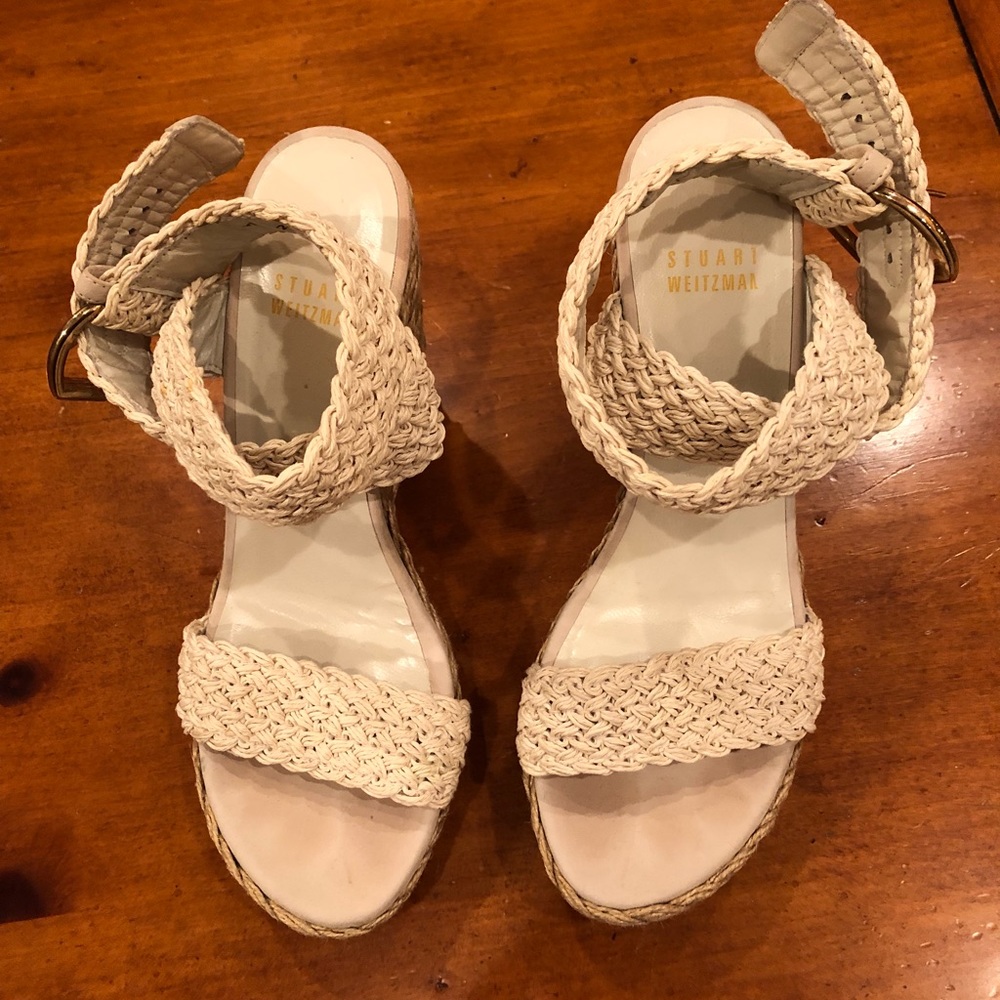 Stuart Weitzman Alex espadrille wedges  size 7